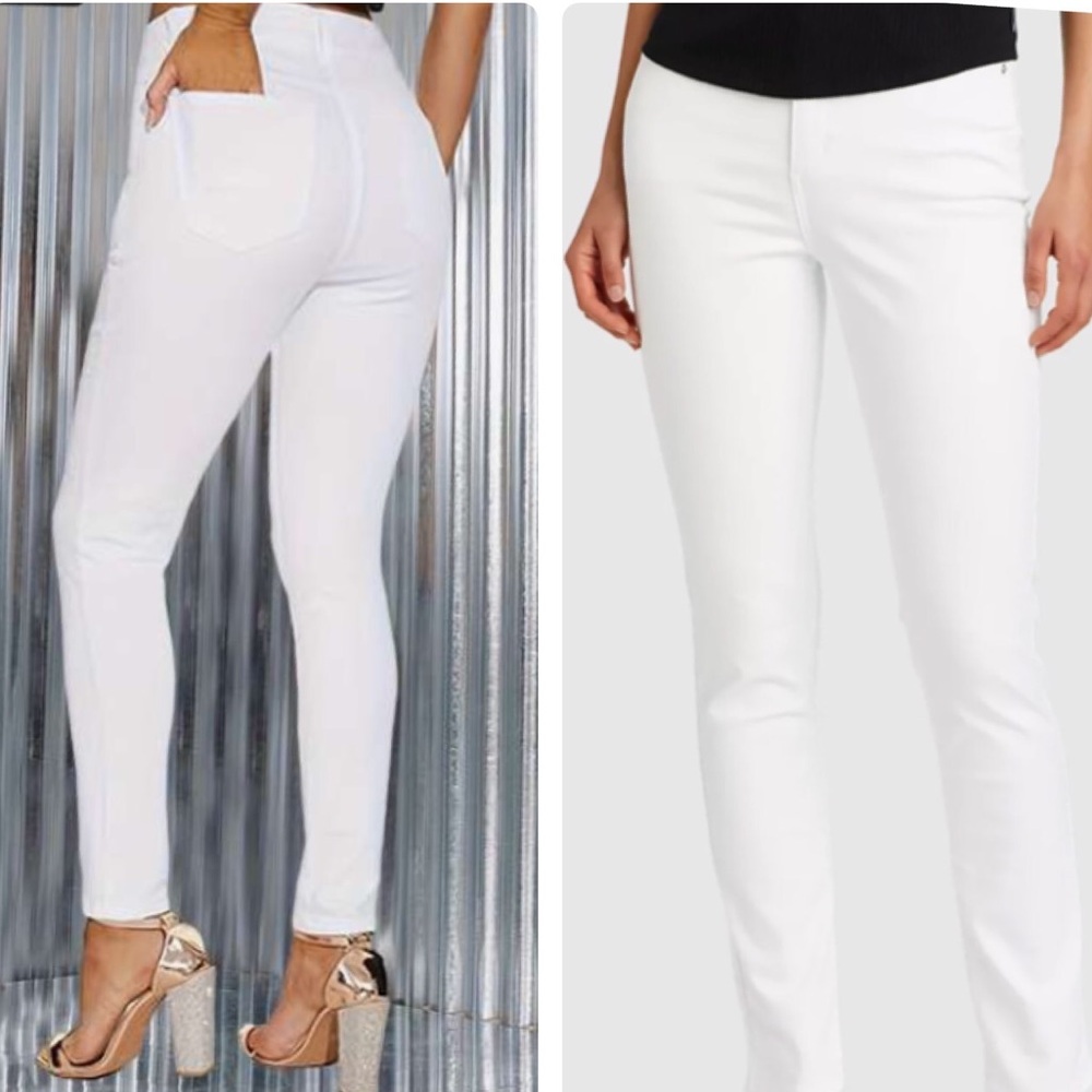Style Slim Fit Stretchy White Jeans Pants Small NWOT